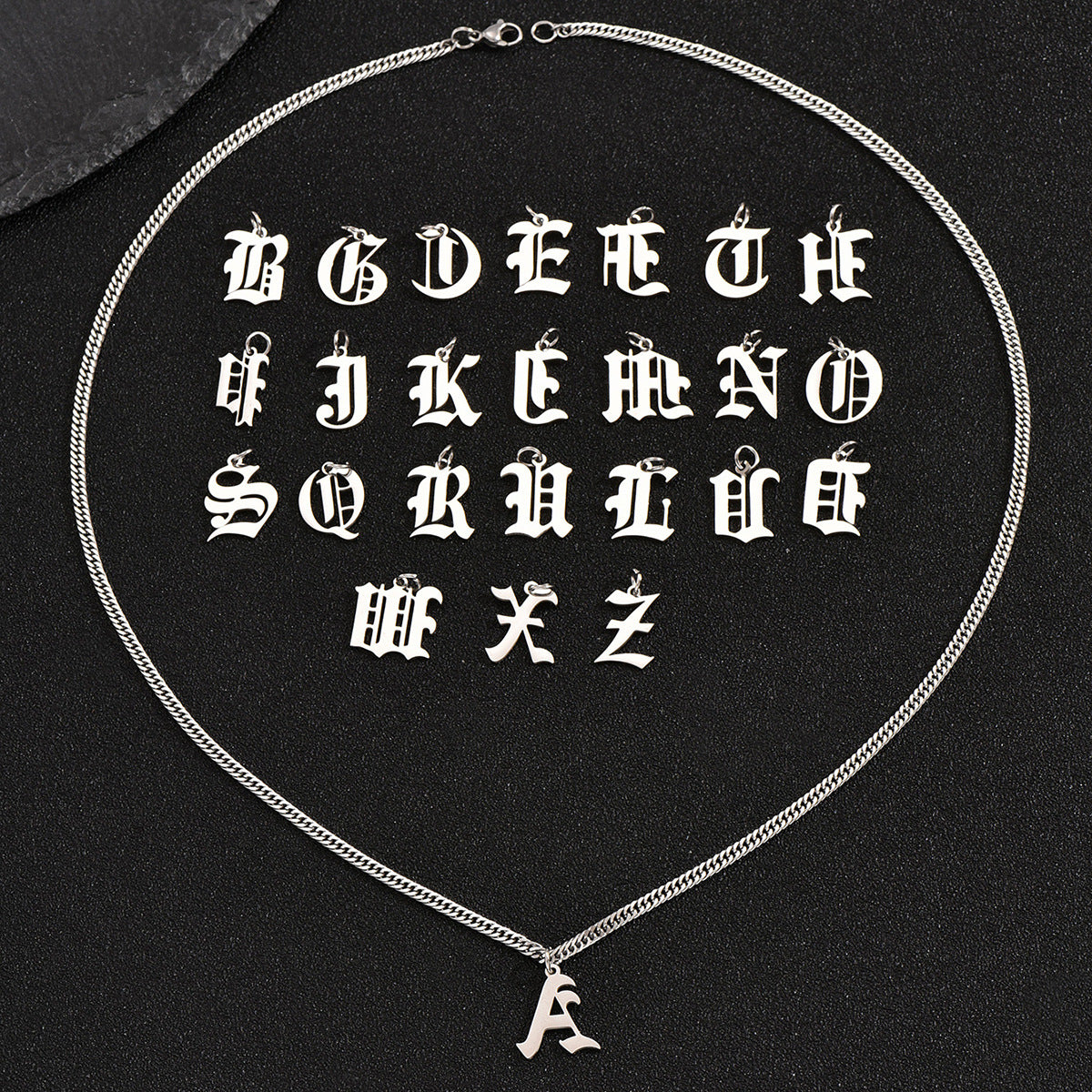 Men's Steel English Letter Niche High-grade Titanium Necklaces