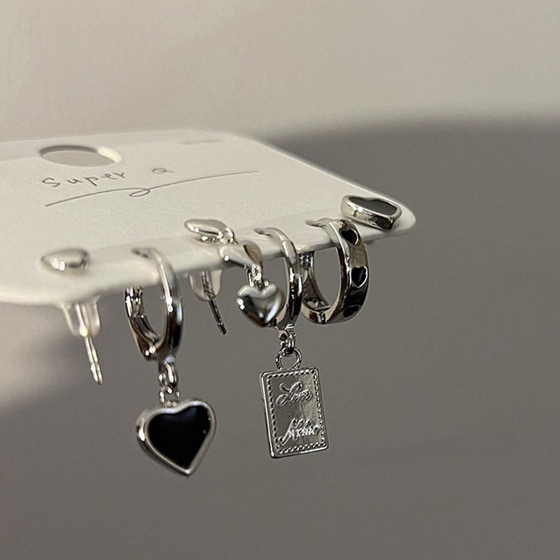 Women's Love Heart Trendy Temperament Ear Clip Rings