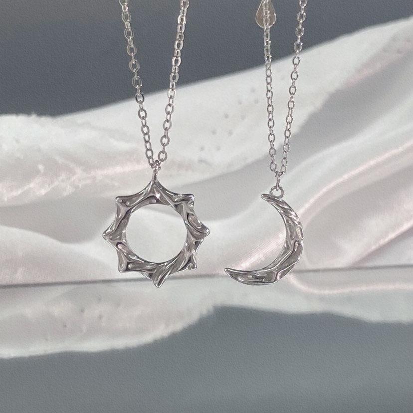 Moon One Pair Of Lovers Minority Simple Personality High Necklaces