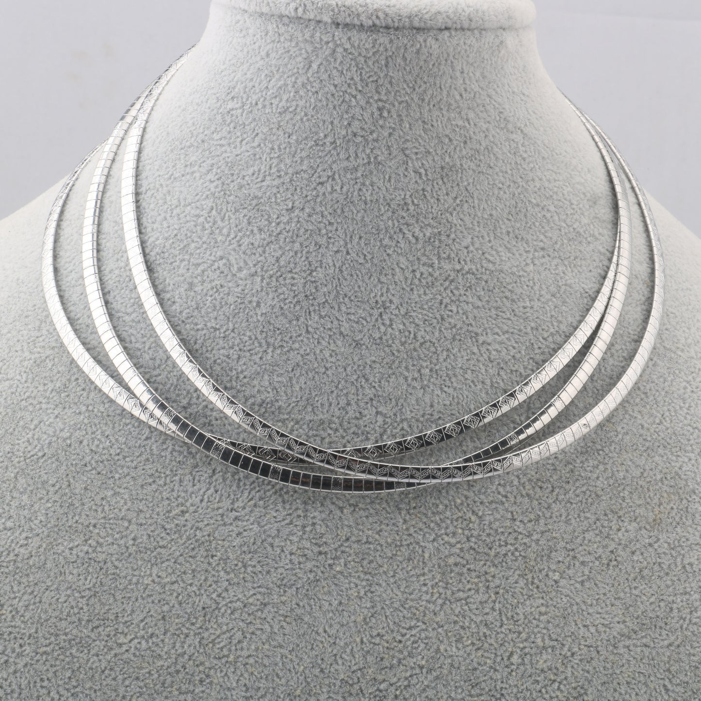 Women's Stainless Steel Embossed Titanium Flat Snake Necklaces