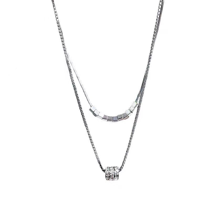 Women's Rhinestone Square For Graceful Personality High-grade Clavicle Necklaces