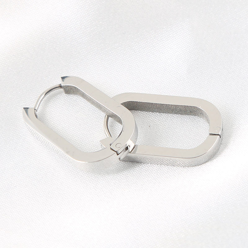 Women's & Men's Stainless Steel U-shaped Titanium Ear Fashion Earrings