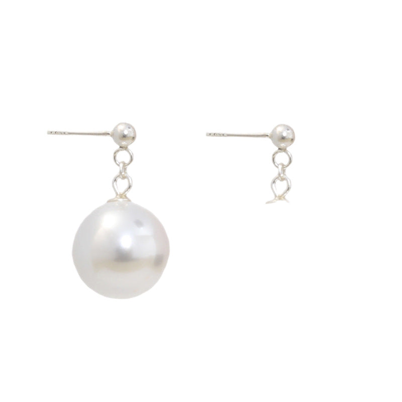 Sterling Sier Bead Female Style Design High Sense Unique Stud Earrings
