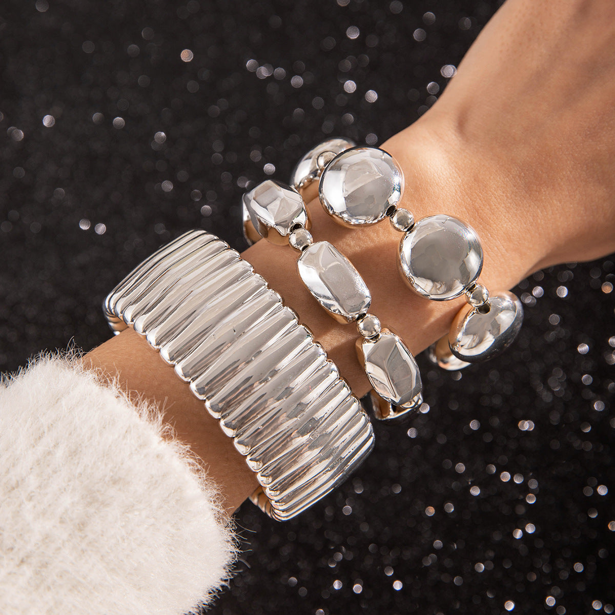 Popular Durable Line Geometric Exaggerated Open-ended Bracelets
