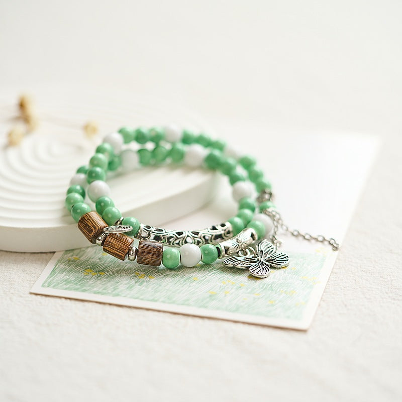 Mint Mamba Color Ceramic Chinese Style Simple Fresh Bracelets