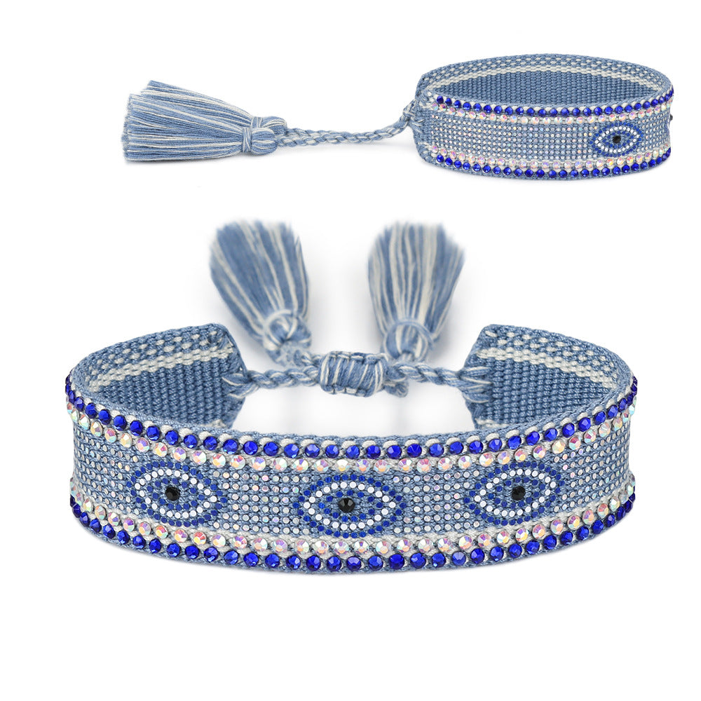 Female Blue Eyes Creative Hand Rope Bracelets