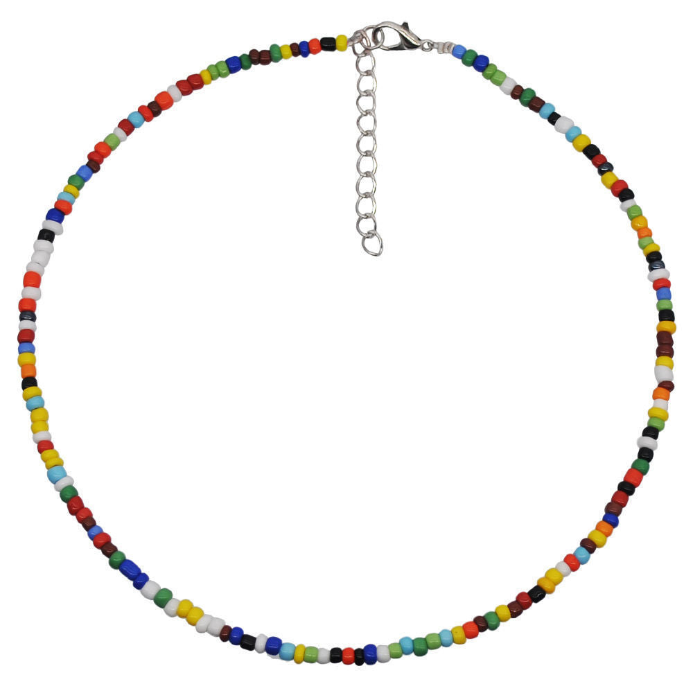 Women's Clavicle Chain Sweet Personalized Color Bead Handmade Beaded Necklaces