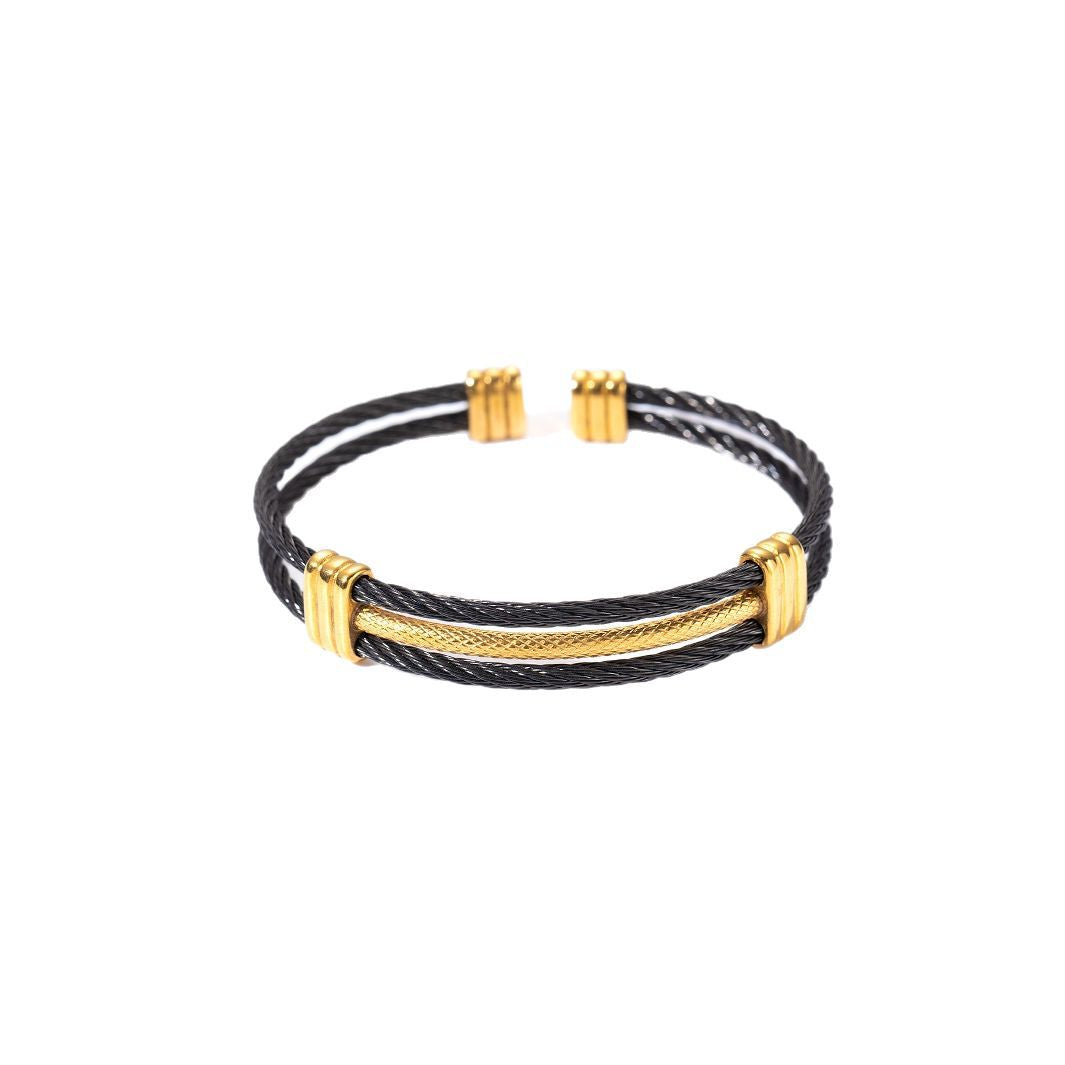 Wire Rope Elastic Stainless Simple Woven Bracelets
