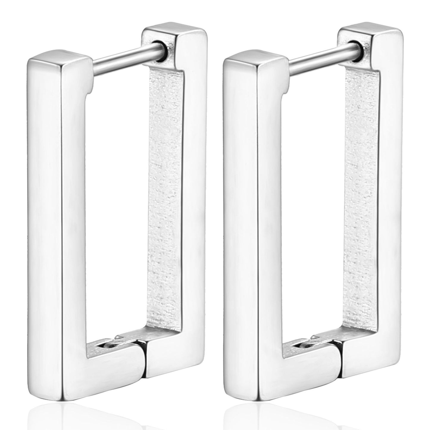 Titanium Steel Material Ear Clip Geometric Personality Trendy Simple Earrings