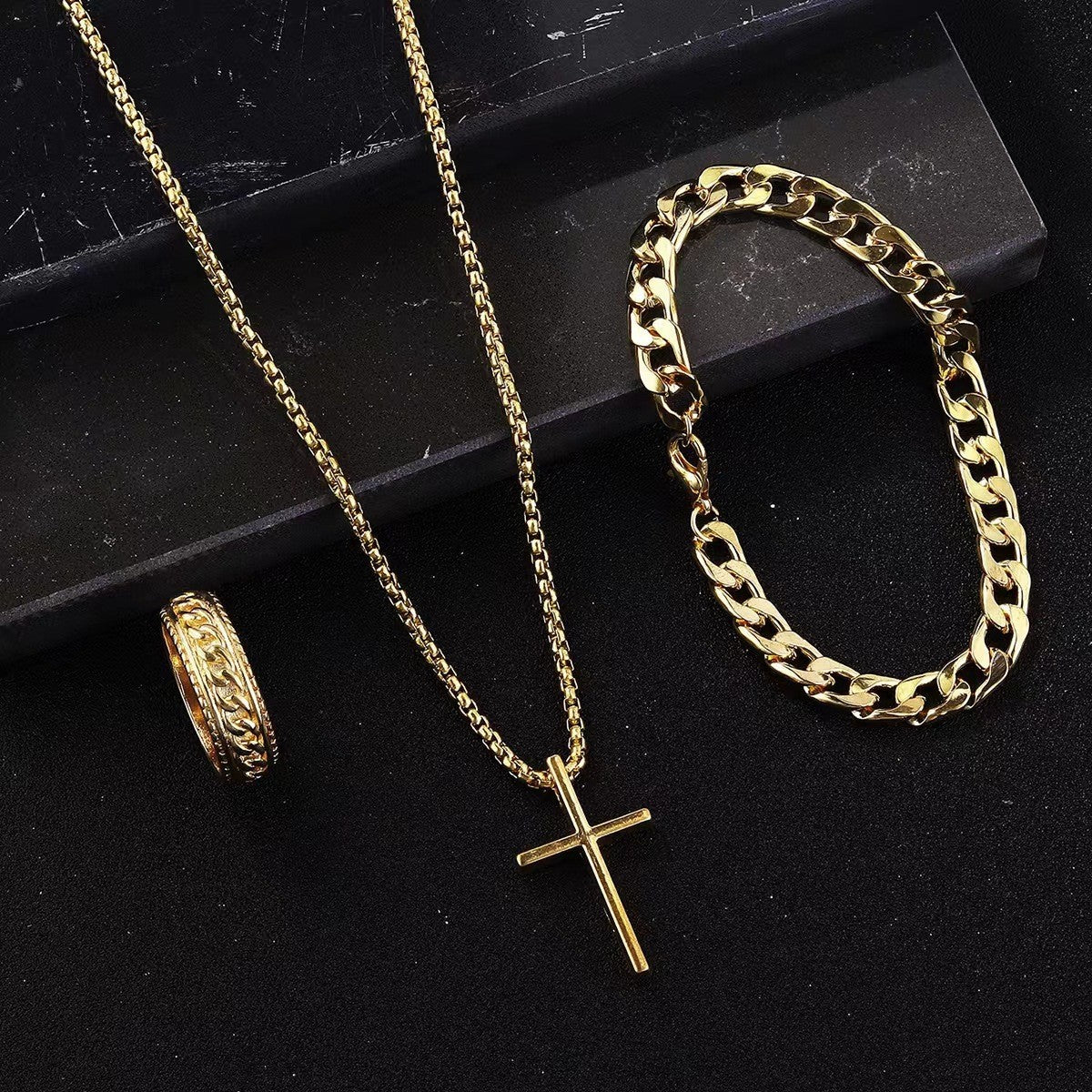 Suit Hip Hop Fashion Personality Low Jewelry Set