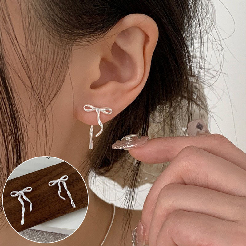 Women's Sweet Bow Tassel Ear Bone Clip Simple Fashionable Earrings