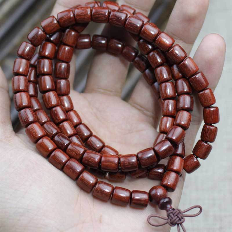 Women's & Men's Red Sandalwood Zambia Rosewood Beads Crafts Like Bracelet
