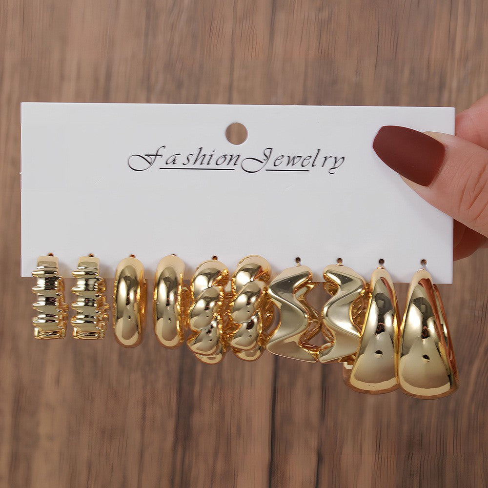 Women's Gold Resin Personalized Simple Ear High-grade Earrings
