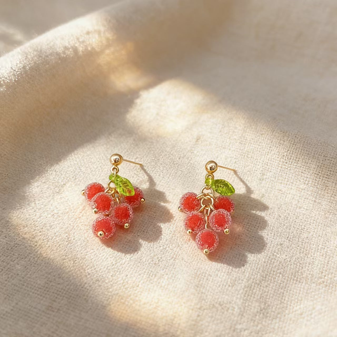 Granulated Sugar Beads High-grade Mosquito Coil Ear Clip Earrings