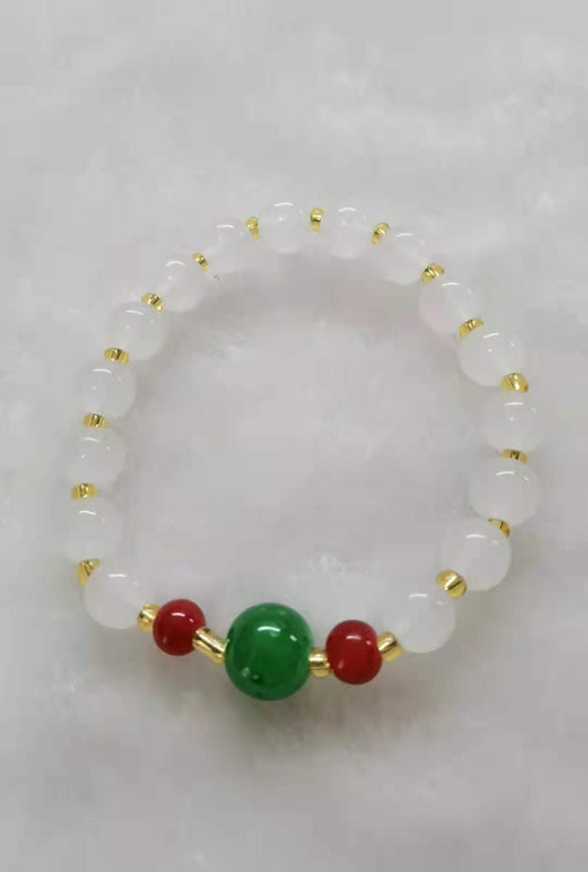 Beautiful White Jade Accessories Agate Beads Bracelets