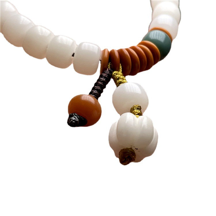 Women's & Men's Bodhi Root Seed Prayer Beads Single Circle Bracelet
