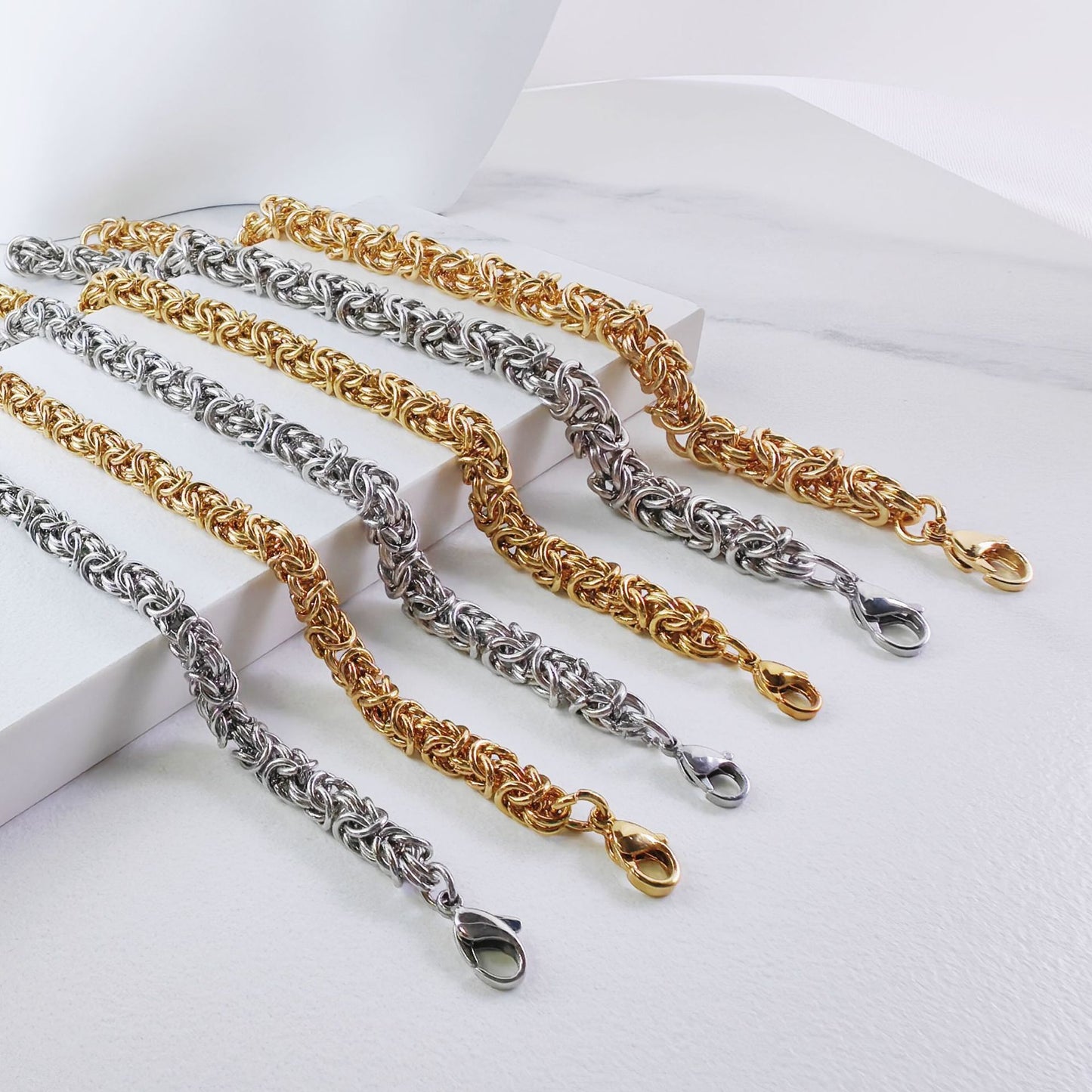 Chain Fashion Atmospheric Woven Lantern Stainless Bracelets