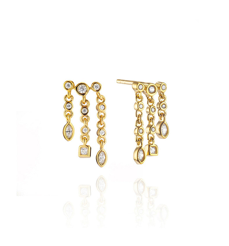 Live Sier Personalized Diamond Overlay Rivet Earrings