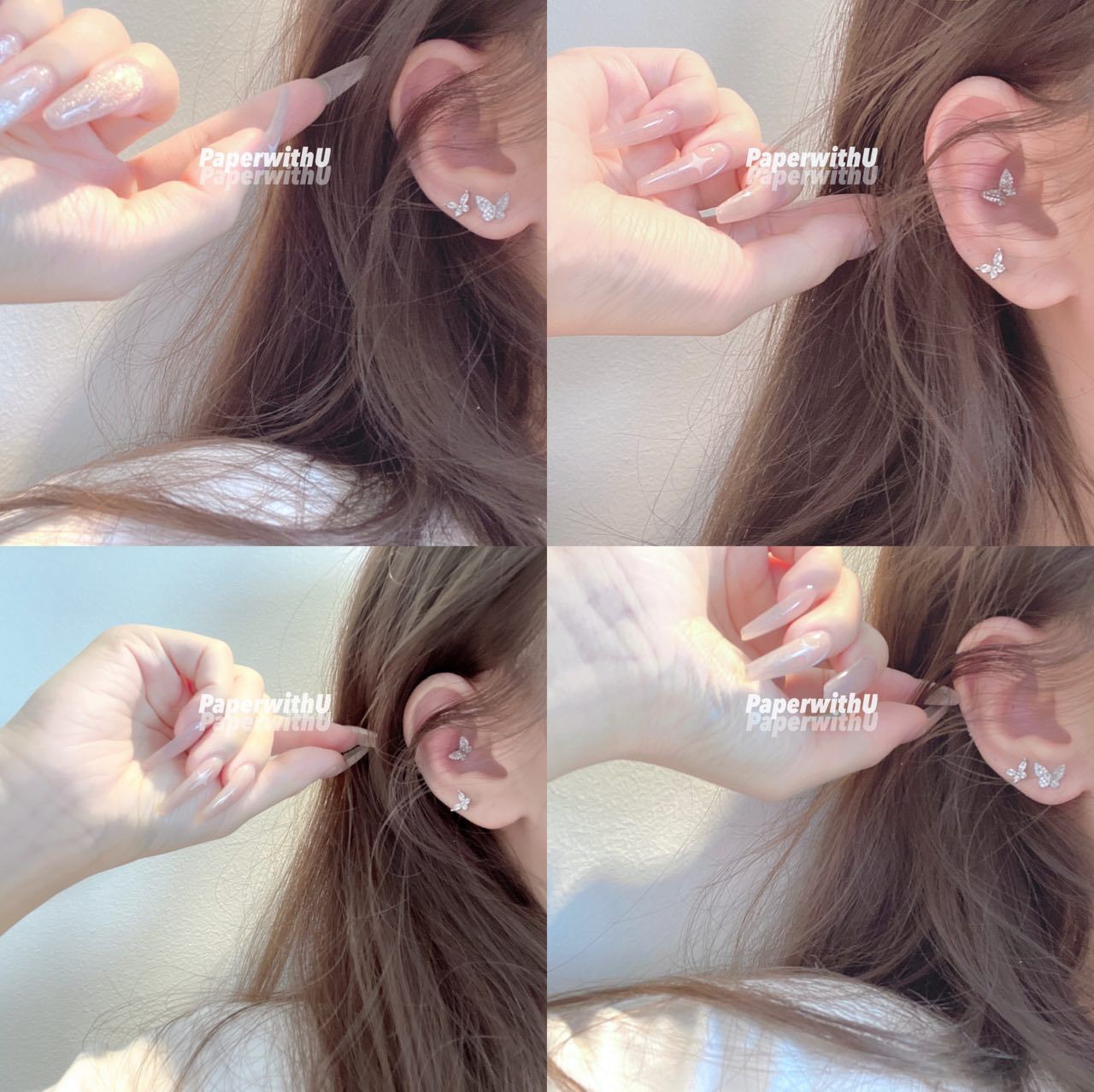 Ear Bone Pin Screw Super Fairy Stud Earrings