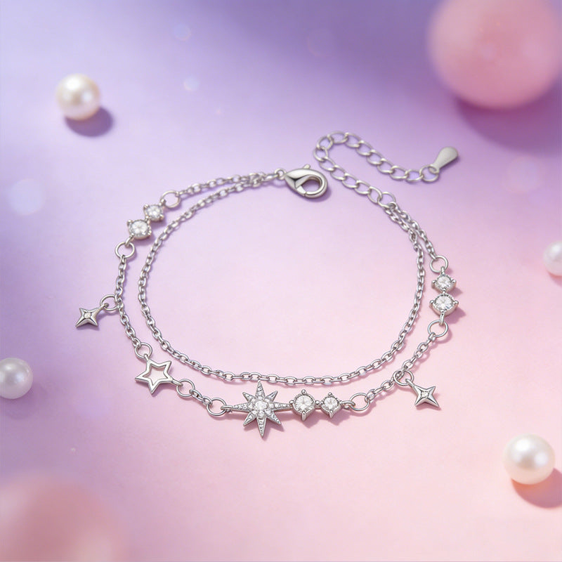 Awn Star Zircon Design Light Luxury Personality Bracelet