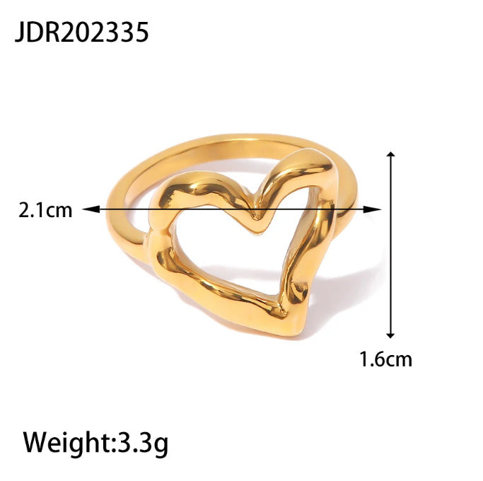 High-grade Simple Gold Steel Series Stainless Rings