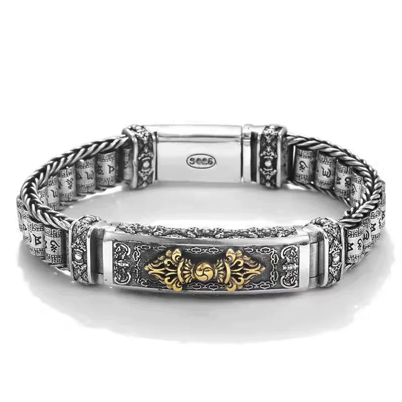 Men's Tibetan True Sutra Buddhist Vajra Distressed Bracelets