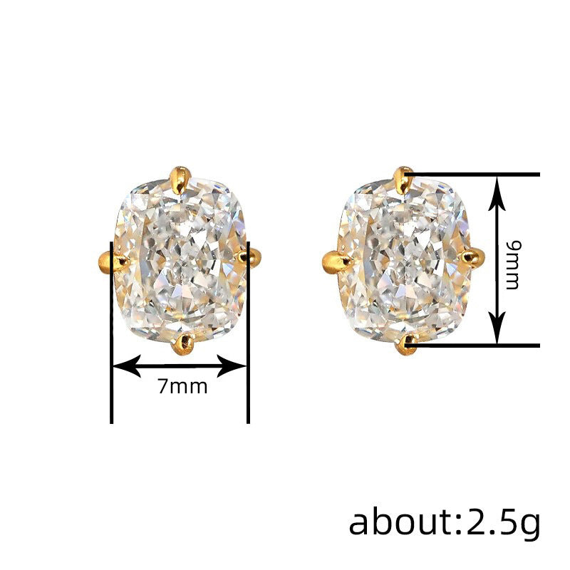 Zircon Minimalist Inlaid Exquisite Affordable Luxury Stud Earrings