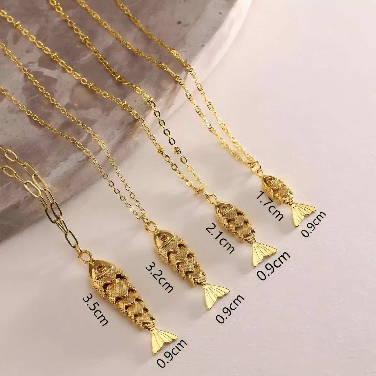 Women's Fashion Retro Fish Koi Titanium Steel Necklaces