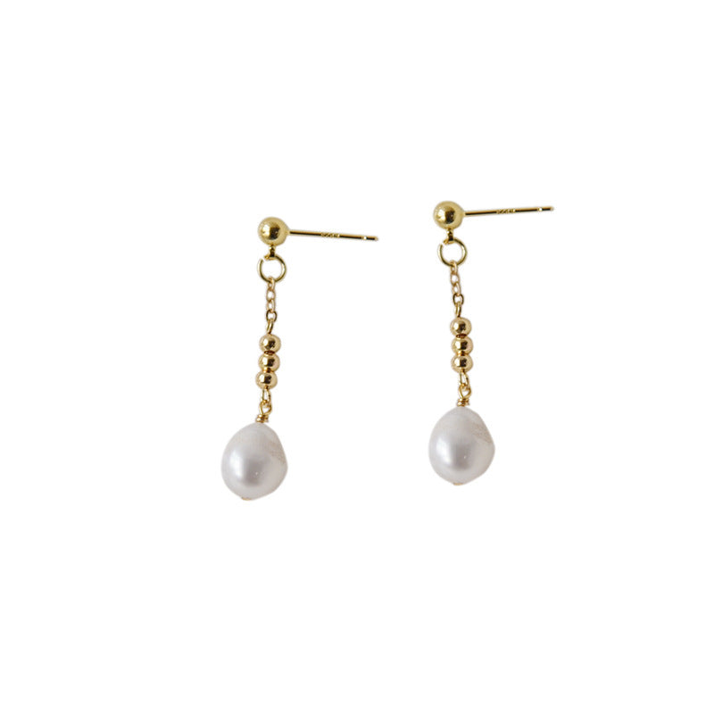 New Retro Baroque Fresh Water Pearl Earrings