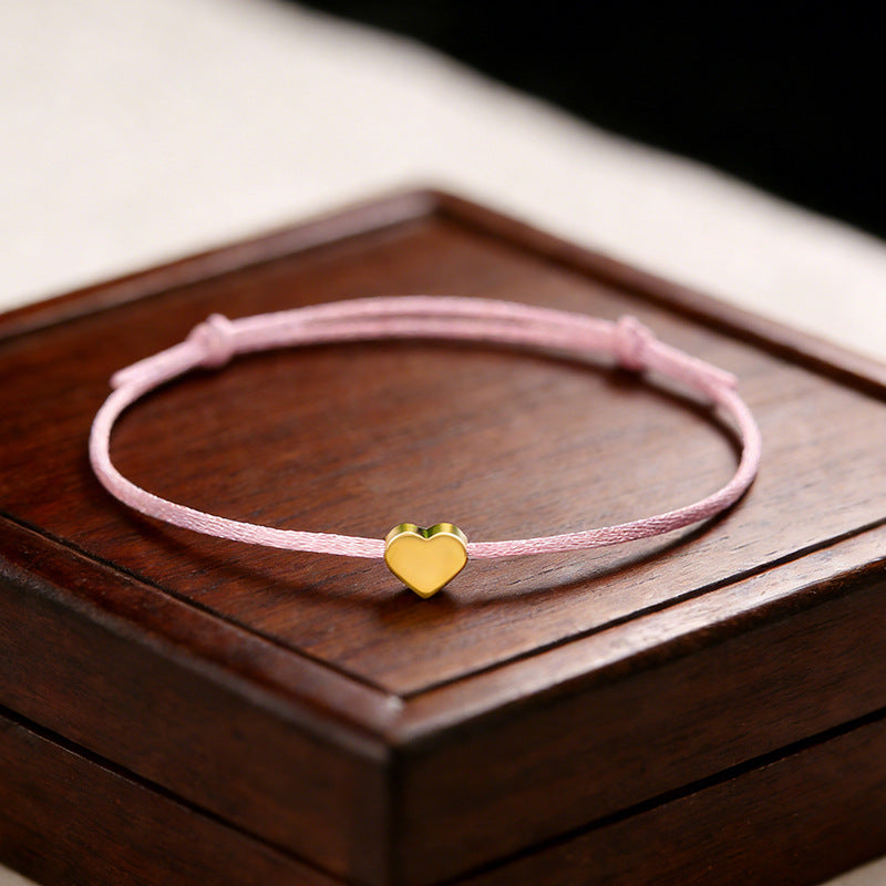 Adjustable Lucky Love Heart Shape Ten Colors Bracelet