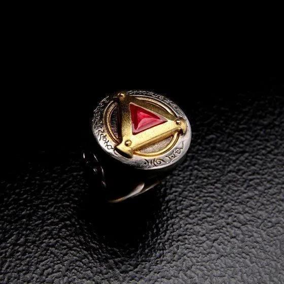 Men's Fashion Trendy Unique Domineering Open Two-dimensional Animation Points Gold Rings