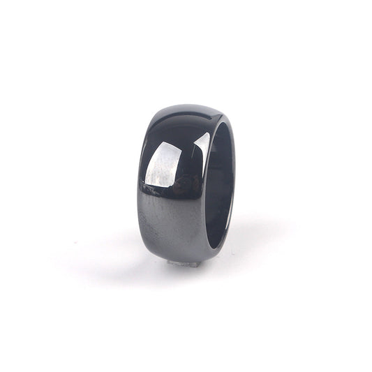 Women's & Men's Black Magnetic Arc Haematite Fashion Couple Rings