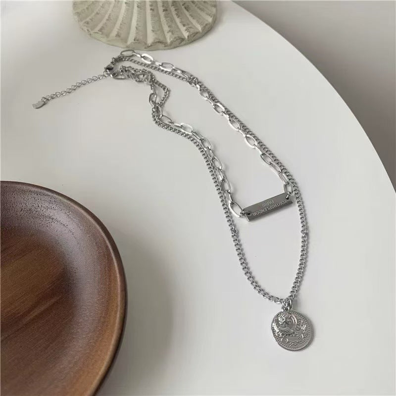 Titanium Steel Design Sense Versatile Personality Hip Hop Niche Clavicle Necklaces
