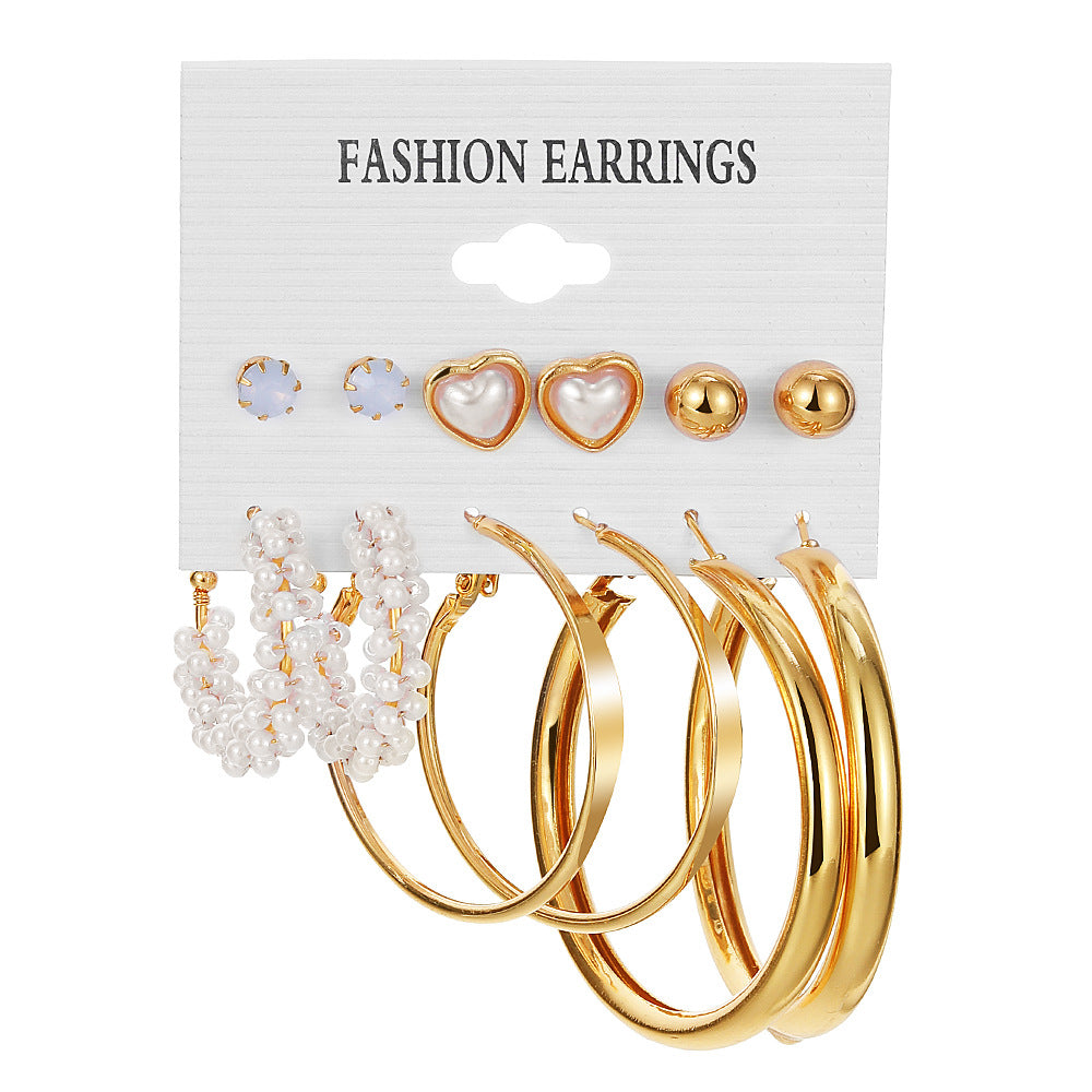 Clearance Swing Vintage Pearl High-grade Ear Female Earrings