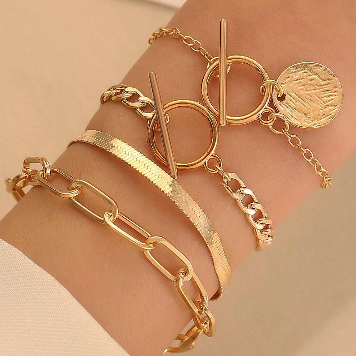 Trendy Alloy Combination Punk Hip Hop Bracelets