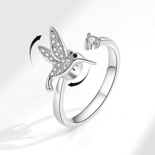 Spinning Female Niche High-grade Smart Bird Ring