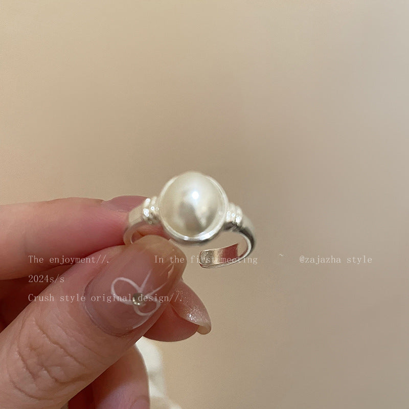 Women's Flower Open Light Luxury High-grade Exaggerated Girlfriends Index Finger Ring