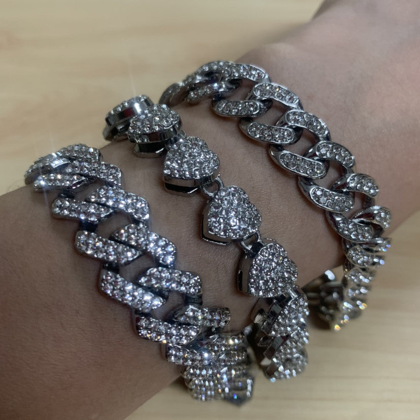 Women's & Men's Cuban Link Chain Hip Hop Alloy Affordable Luxury Bracelet