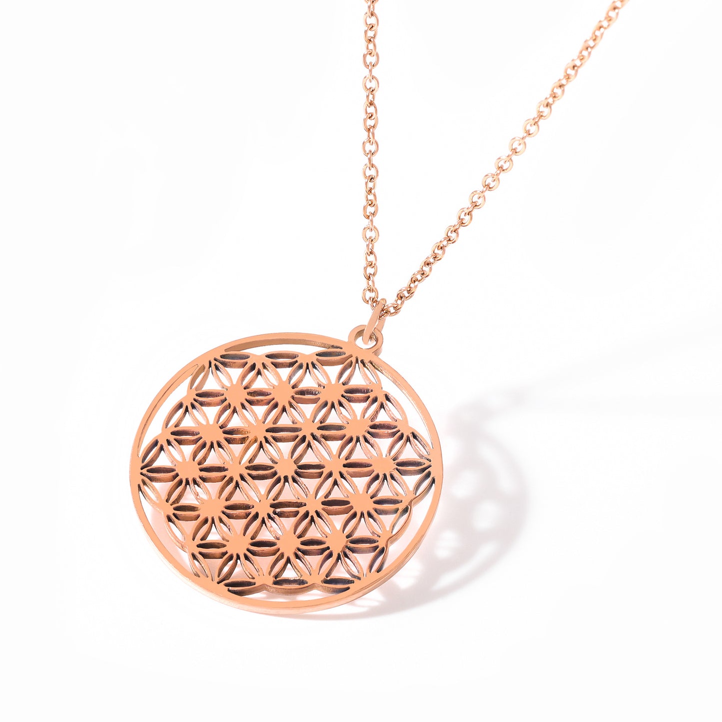 Hollow Flower Round Niche High Sense Necklace