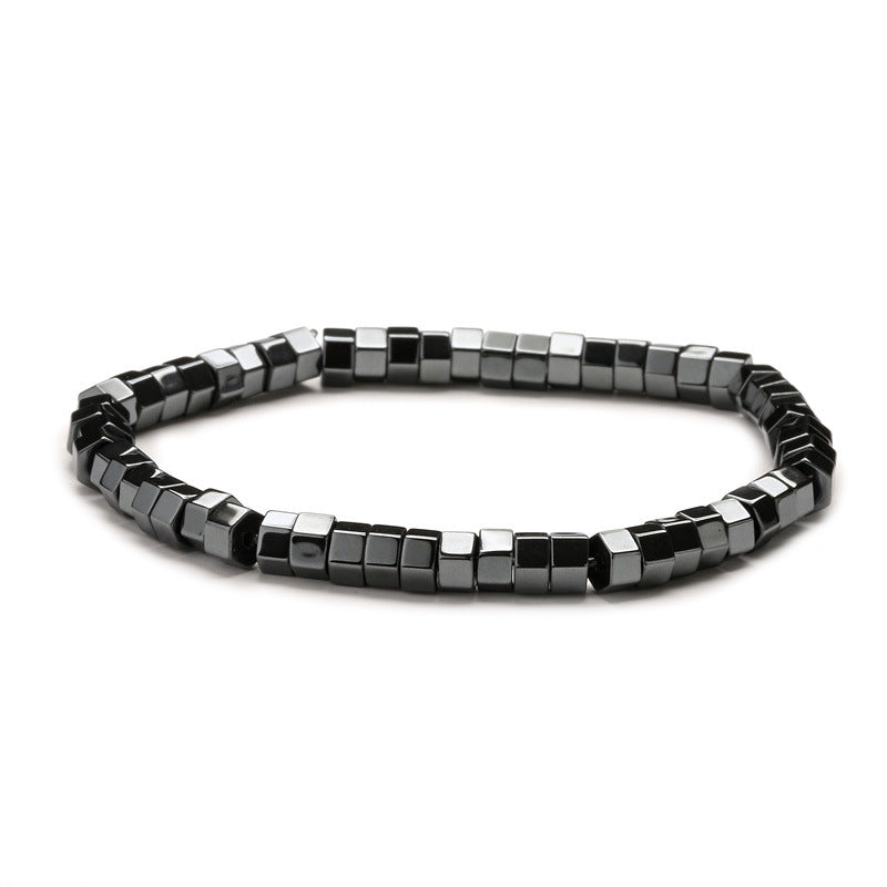 Fashion Stylish Men's Magnetic Haematite Beaded Bracelet