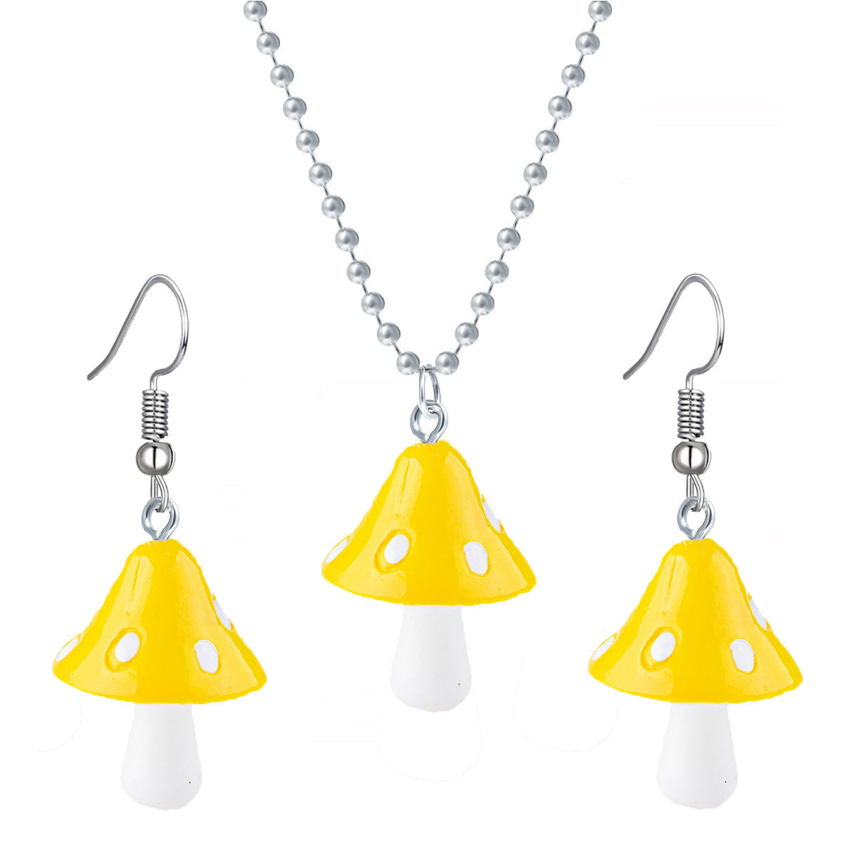 Three-dimensional Mushroom Stainless Steel Bead Chain Rings