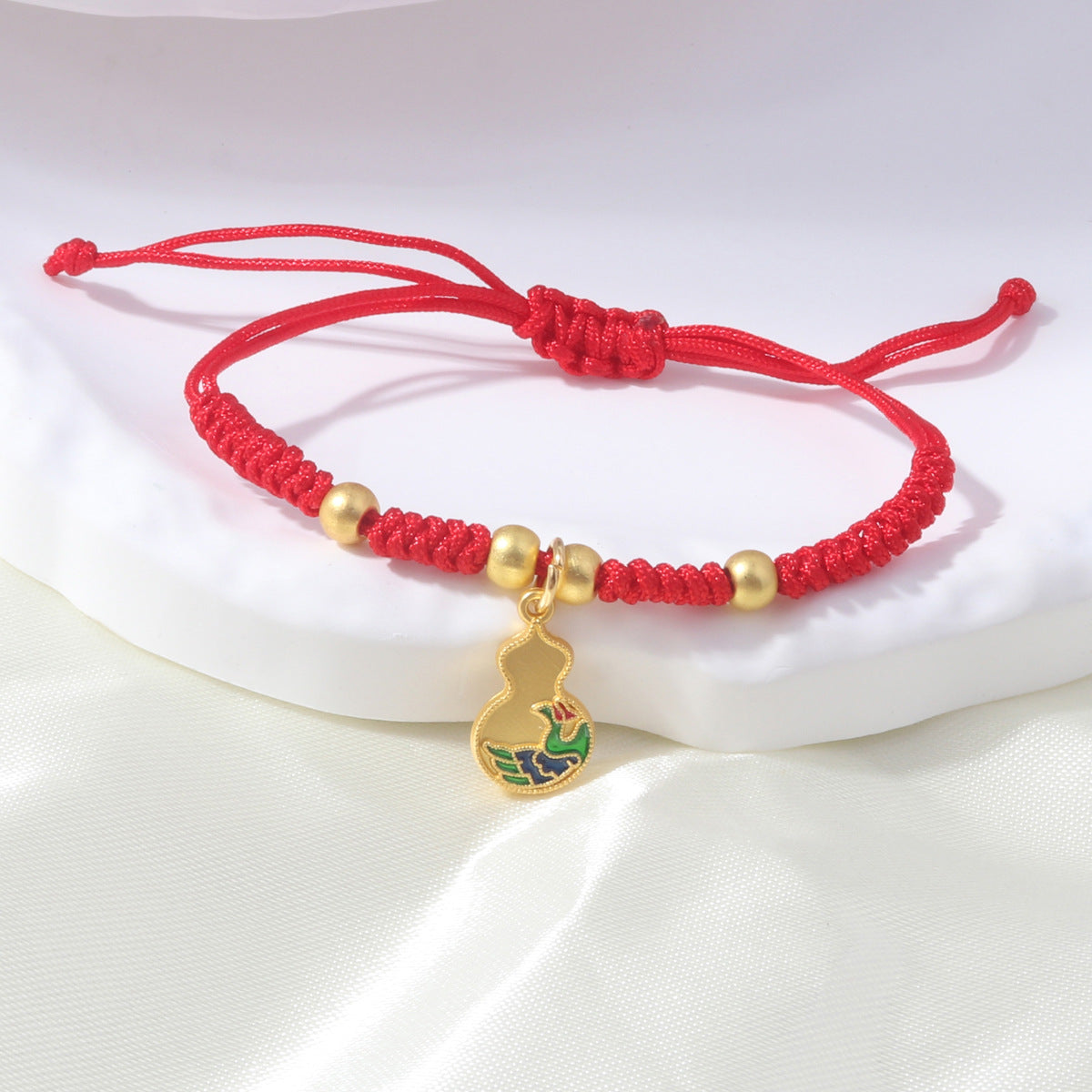 Braided Red Rope Auspicious Language Butterfly Fortune Cat Safe Joy Bracelets