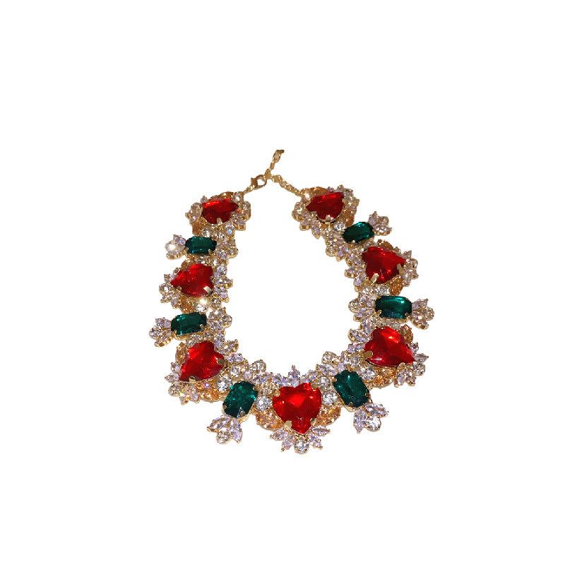 Zircon Stitching High-grade Retro Clavicle Chain Versatile Necklaces