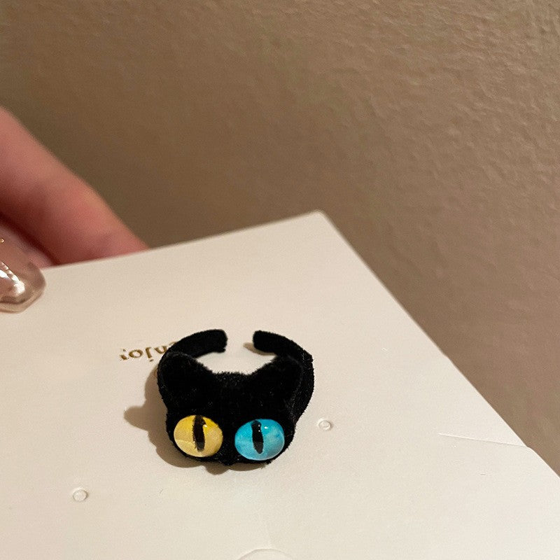 Funny Cute Little Monster Open Ended Pinky Ring