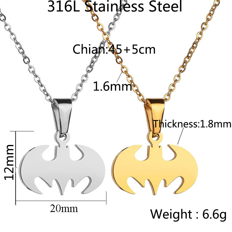 Stainless Steel Ornament Design Simple Polished Necklaces