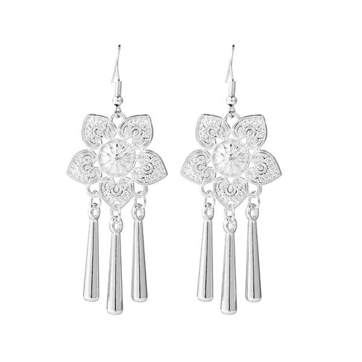 Minority Style Miao Sier Tassel Retro Personality Yunnan Summer Earrings