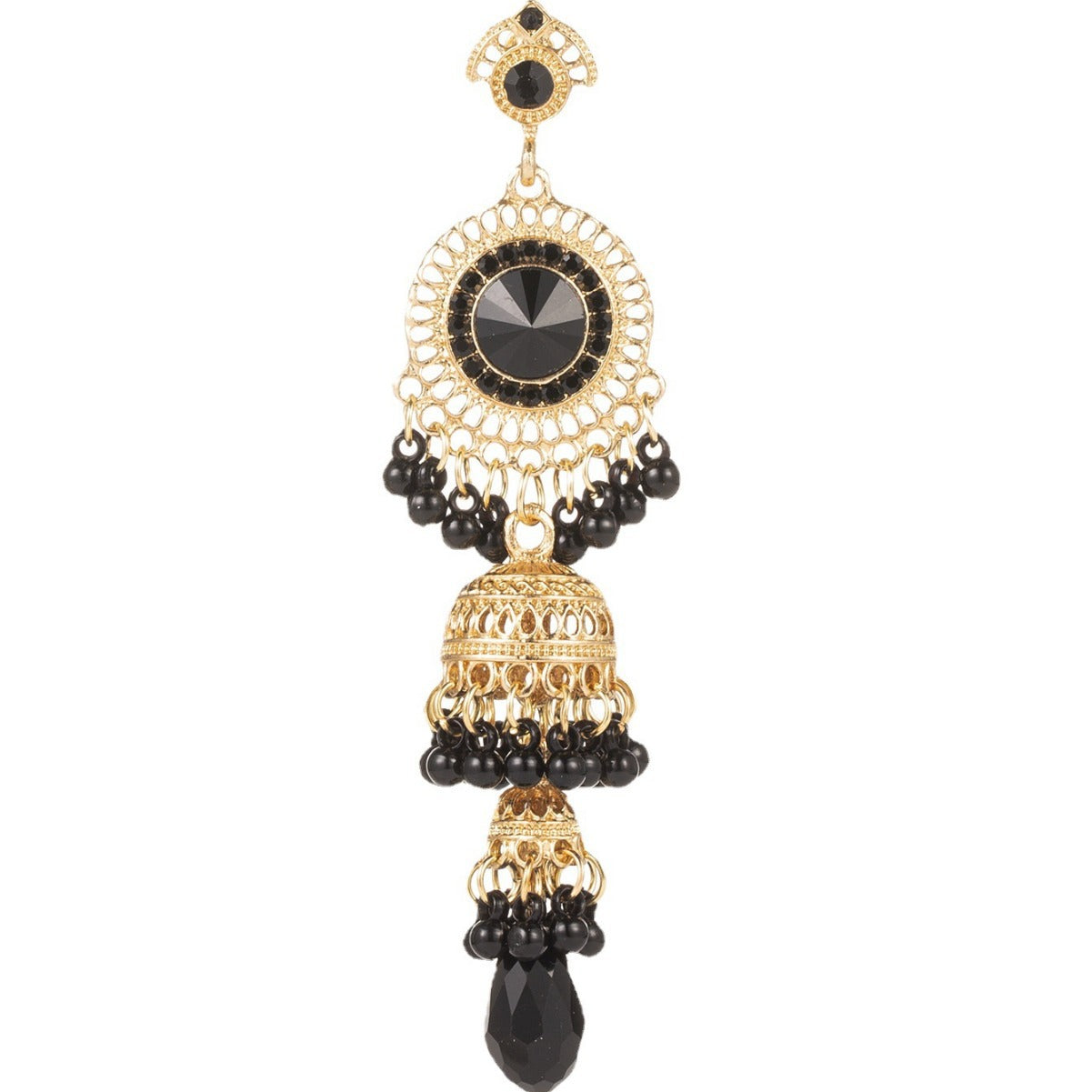 Women's Retro Long Luxury Imitation Big Stone Earrings