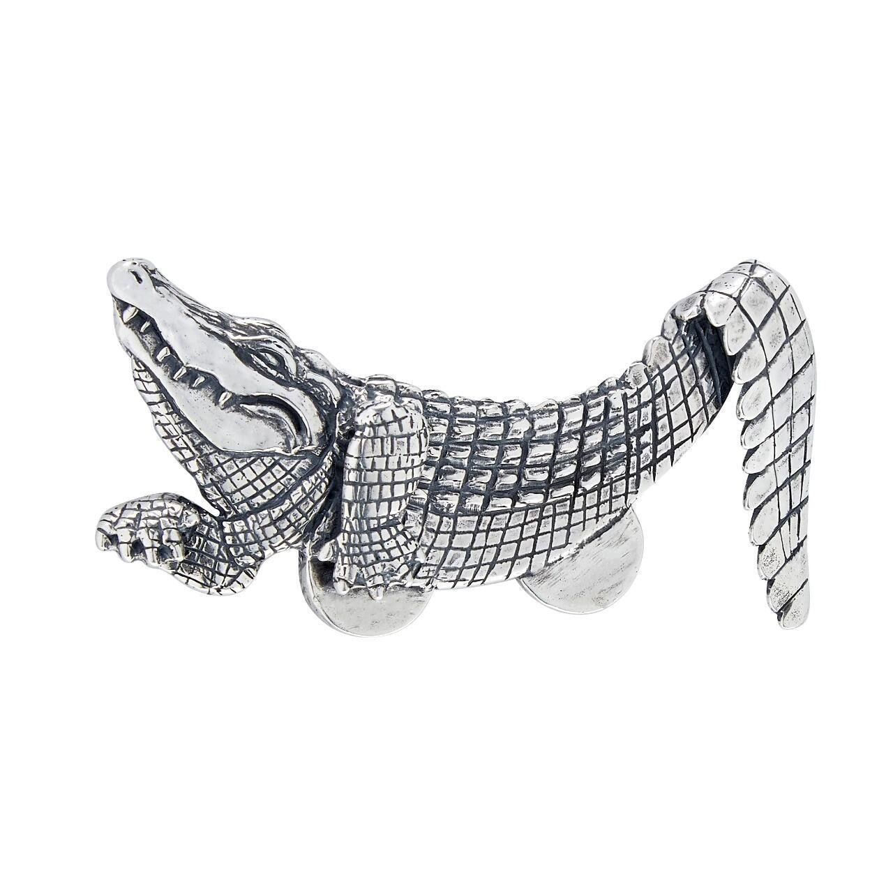 Men's Metal Square Retro Octopus Crocodile Punk Brooch Brooches