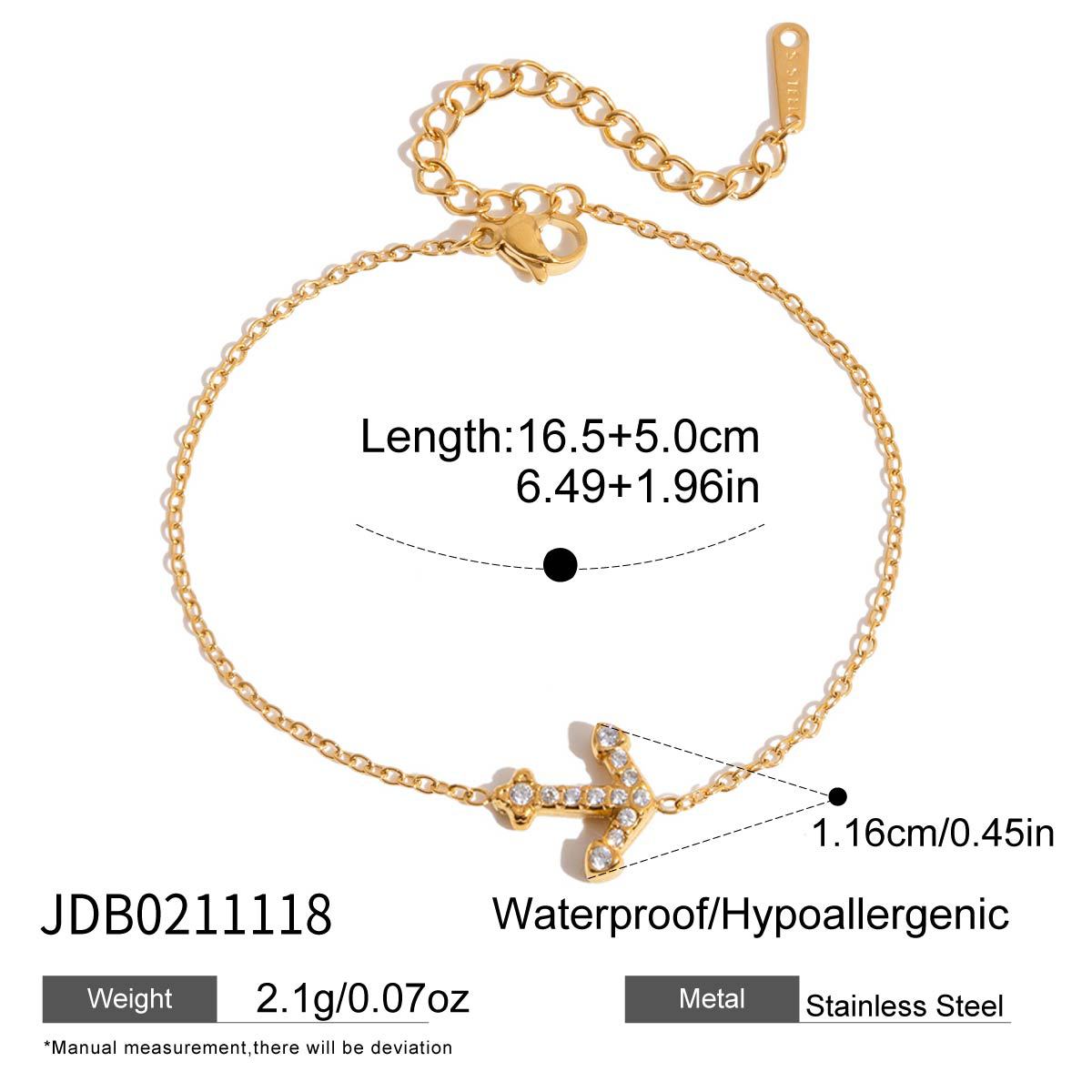 Style Gold Stainless Steel Zircon Marine Light Luxury High Necklace