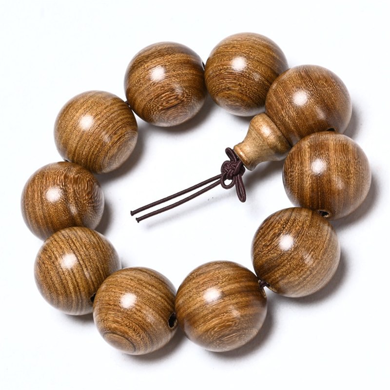 Women's & Men's Golden Sandalwood Submerged Buddha Beads Stall Bracelets